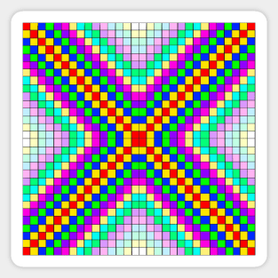 rainbow grid Sticker